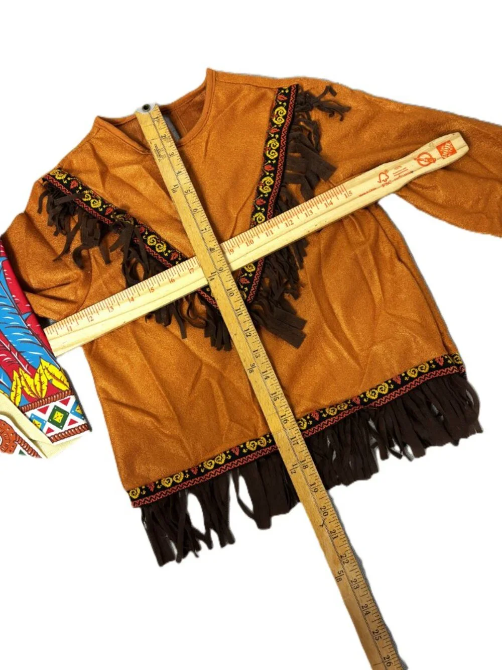 Rubie’s Native American Boy Faux Suede Costume w/ Head piece Sz 8-10 & 12-14NWT - Picture 3 of 14